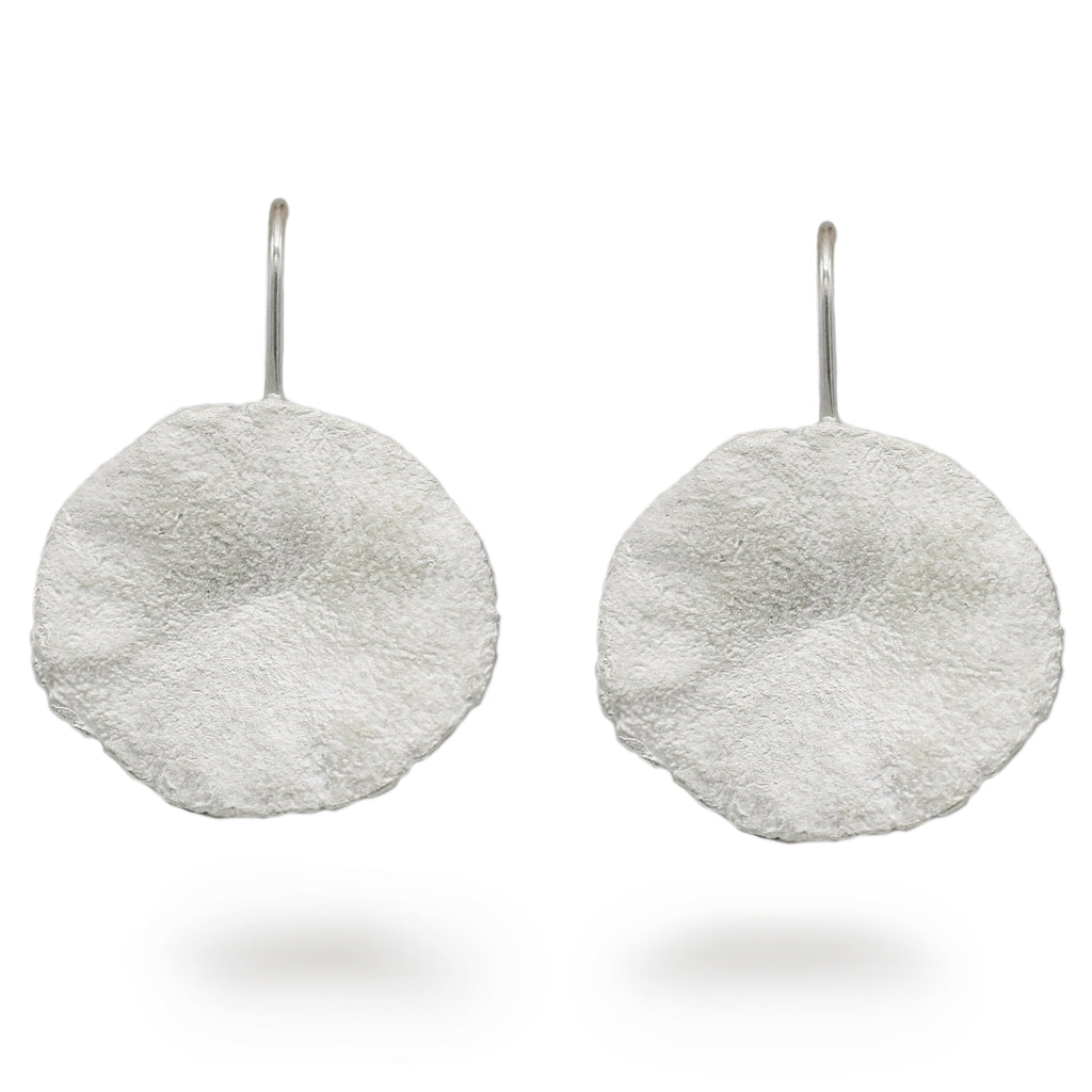 Heeseung Koh Silver Circle Drop Earrings