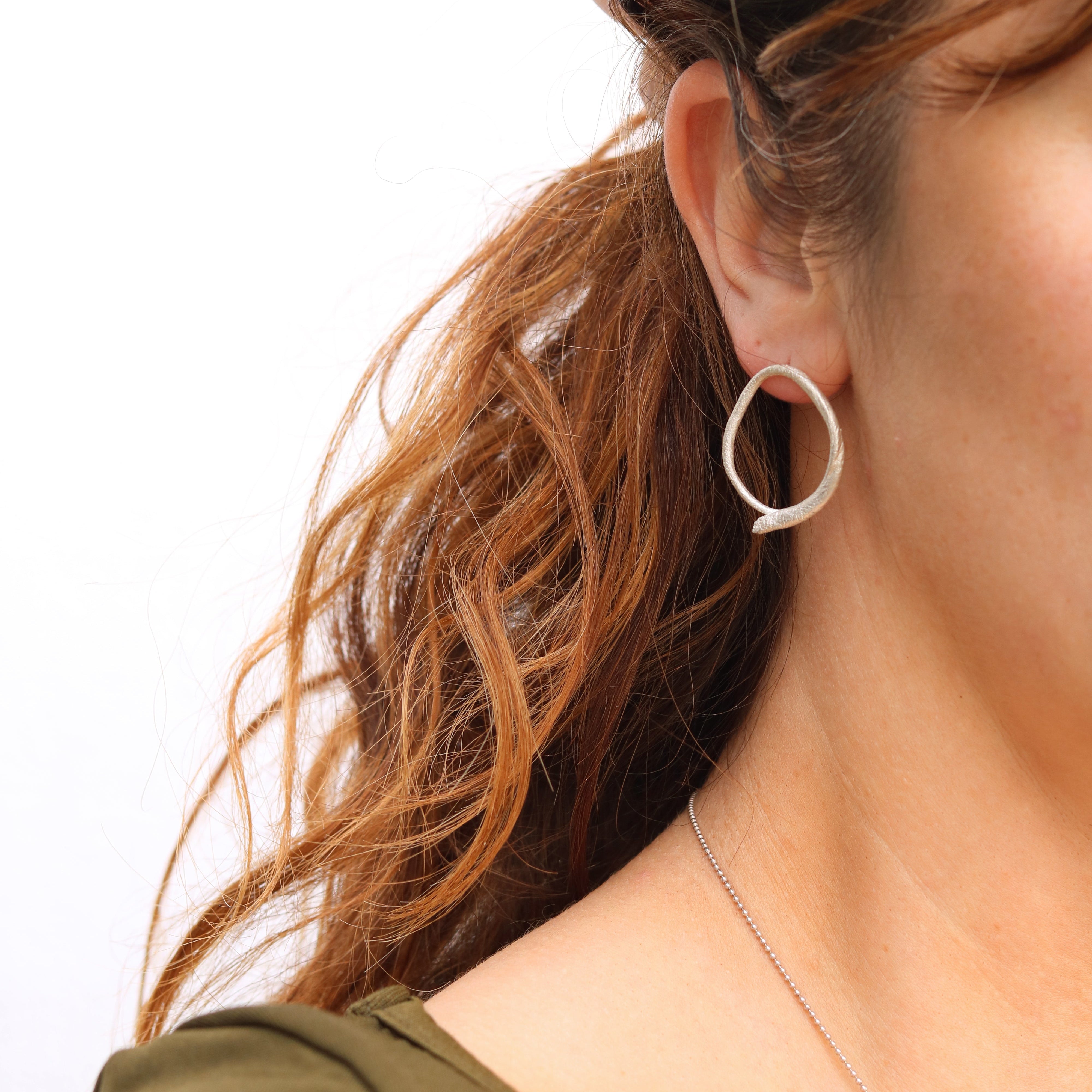 Heeseung Koh Silver Circle Studs