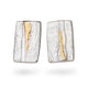 Angela Strachan Large Silver and Gold Keum-boo Studs