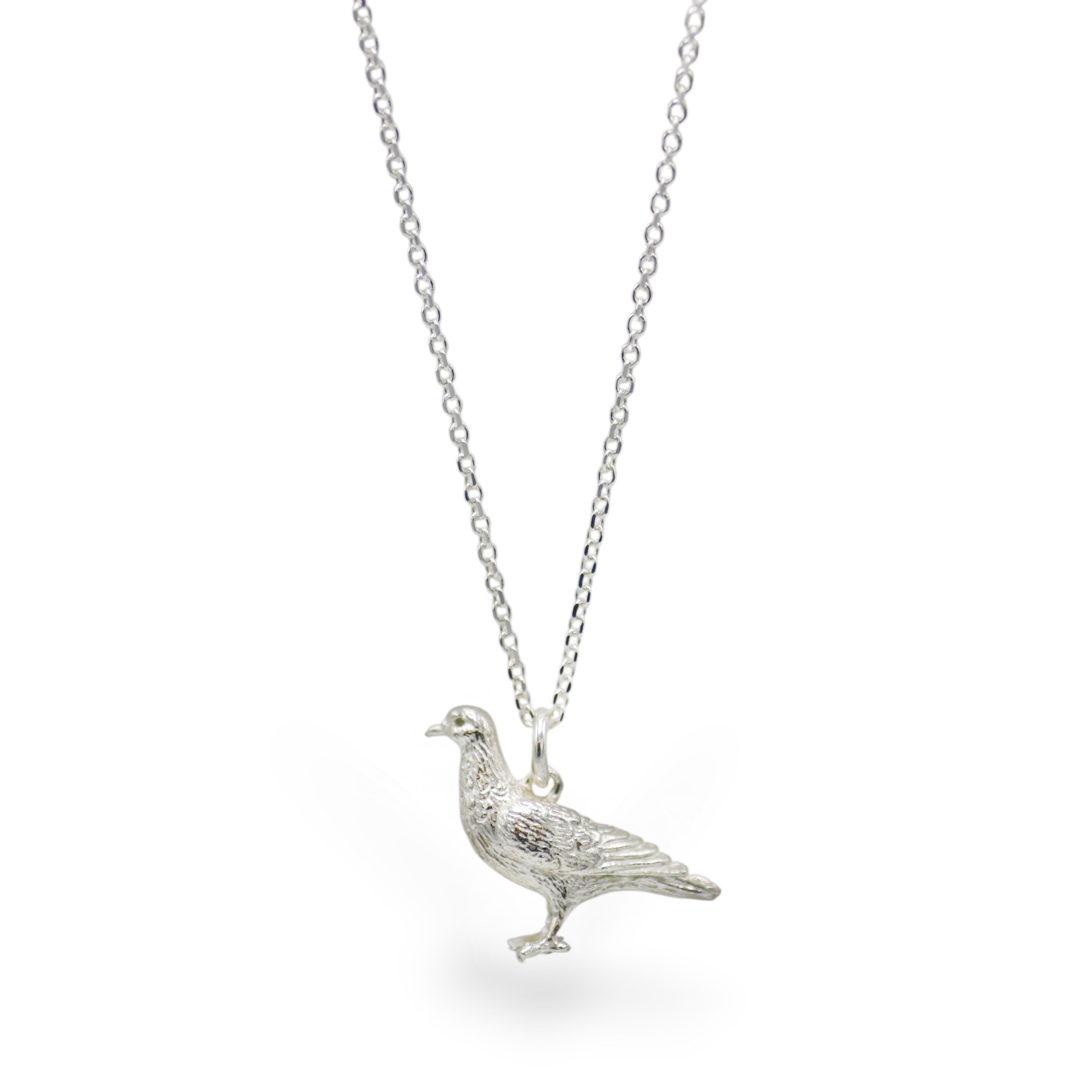 Lucy Stopes-Roe Silver Pigeon Pendant