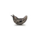 Amy Findlay Small Silver Slug Pin with Cubic Zirconias