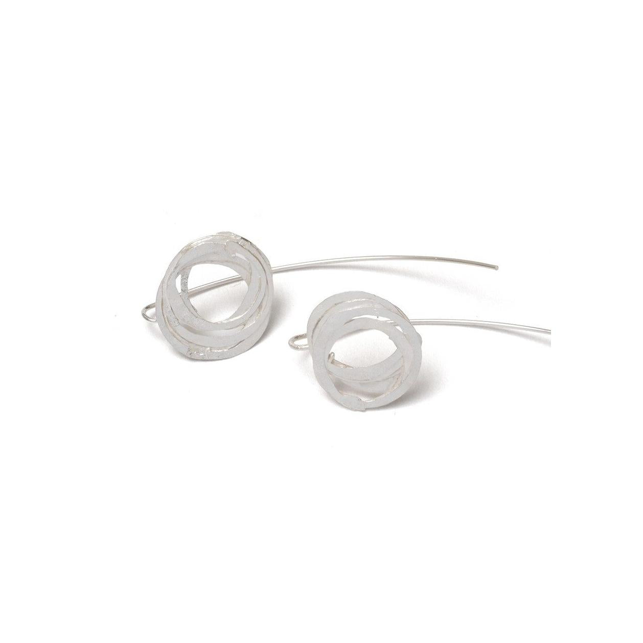 Shimara Carlow Silver Wrap Long Earrings