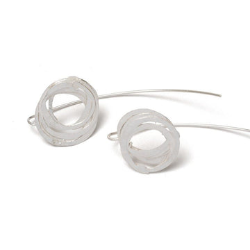 Shimara Carlow Silver Wrap Long Earrings