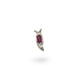 Amy Findlay Single Silver Slug Earring with Pink Cubic Zirconia