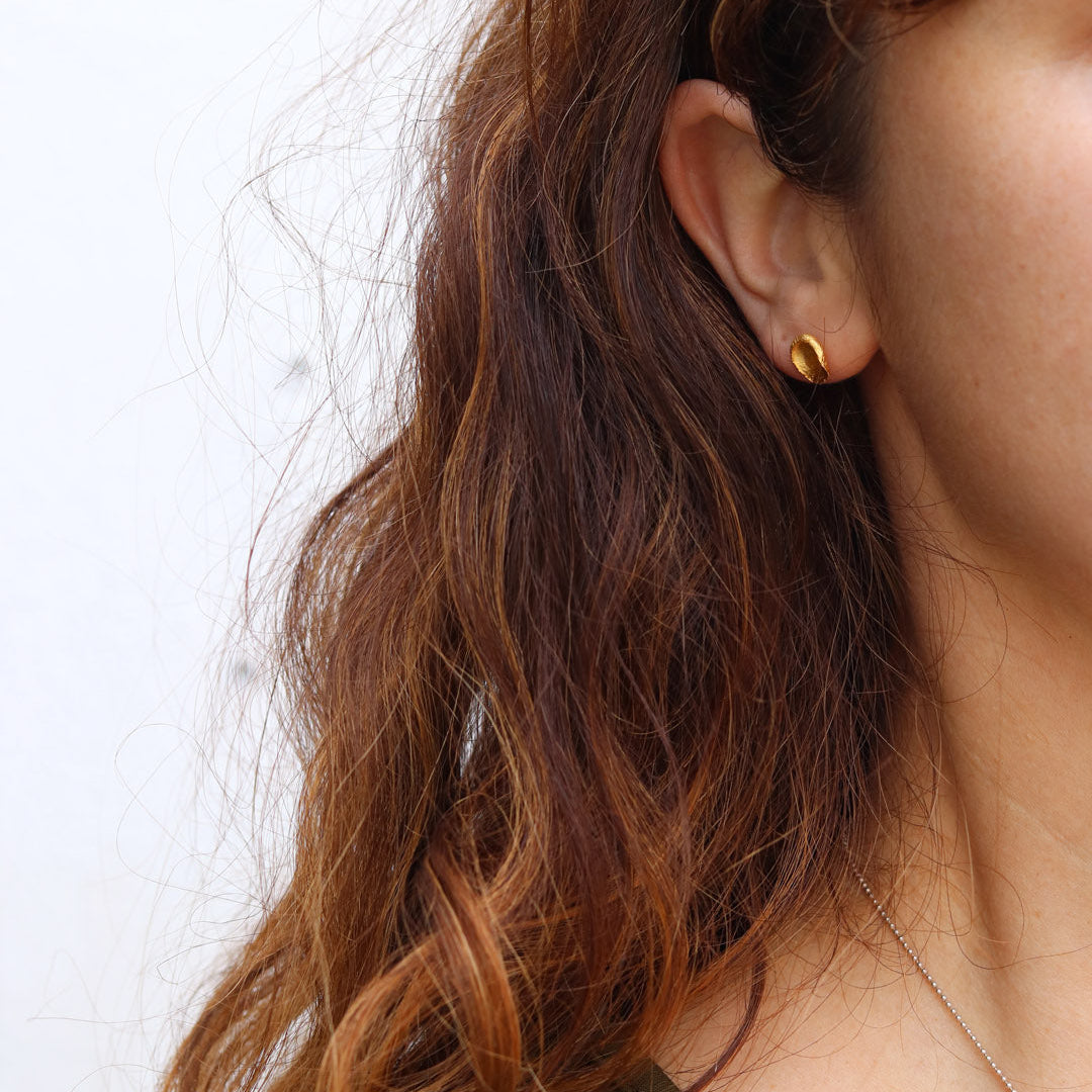 Heeseung Koh Gold Plated Small Smudge Earrings