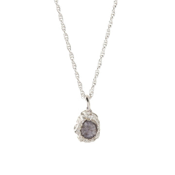 Issy White Silver Spinel Slice Silver Pendant