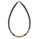 Deco Echo Pebble Necklace in Gold Plate and Ombre Patina