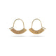Mim Best 9ct Yellow Gold Stamped Crescent Hoops