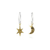 Momocreatura North Star and Moon Hoop Earrings
