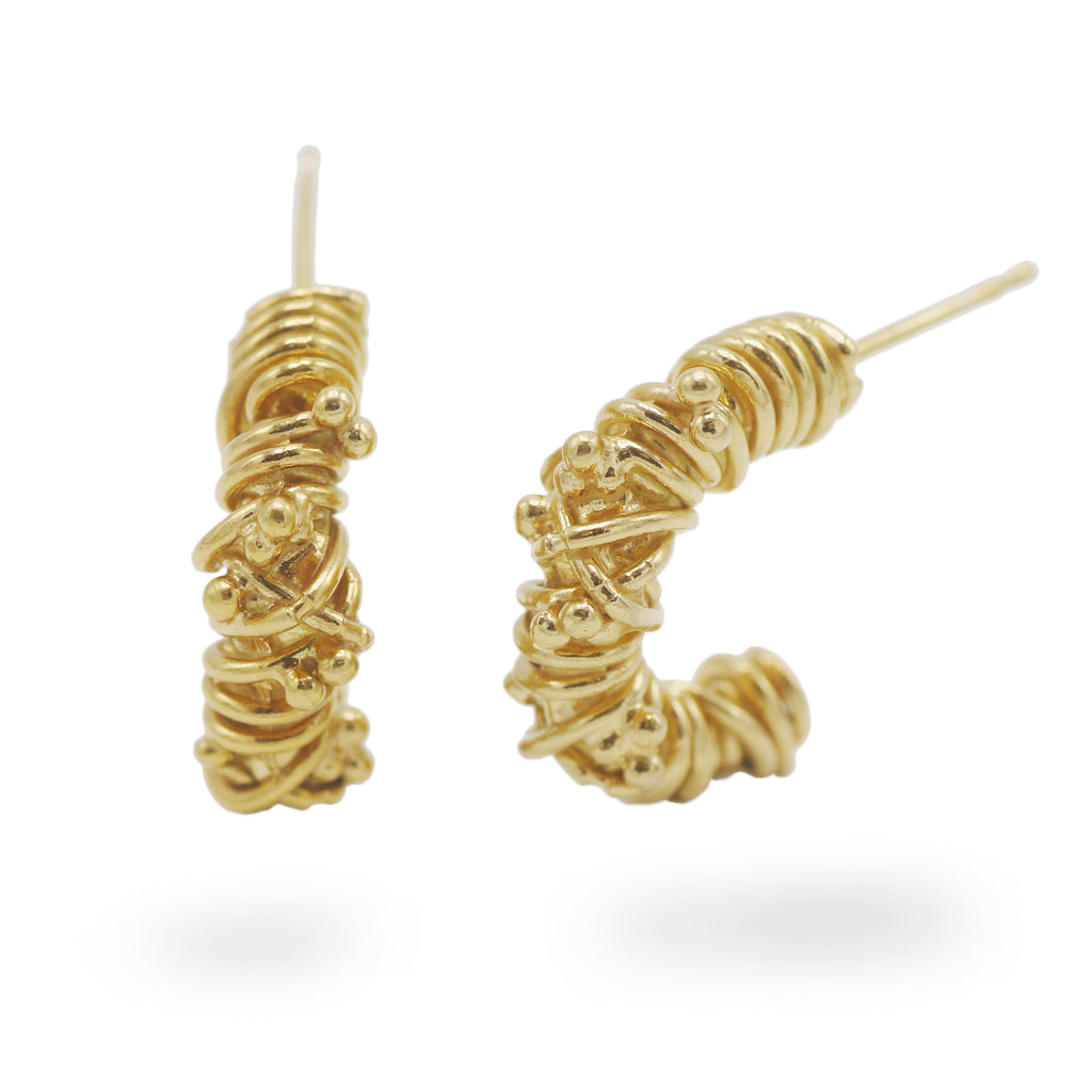 Milly Maunder Gold Plated Spiral Hoops