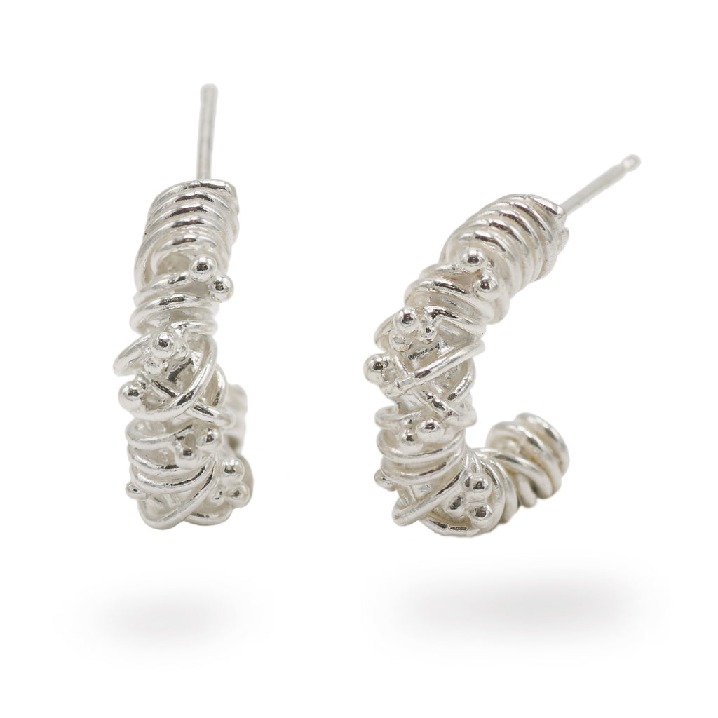 Milly Maunder Silver Spiral Hoops