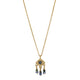 Rosalyn Faith Gold Plated Silver Knitted Blue Sapphire Pendant