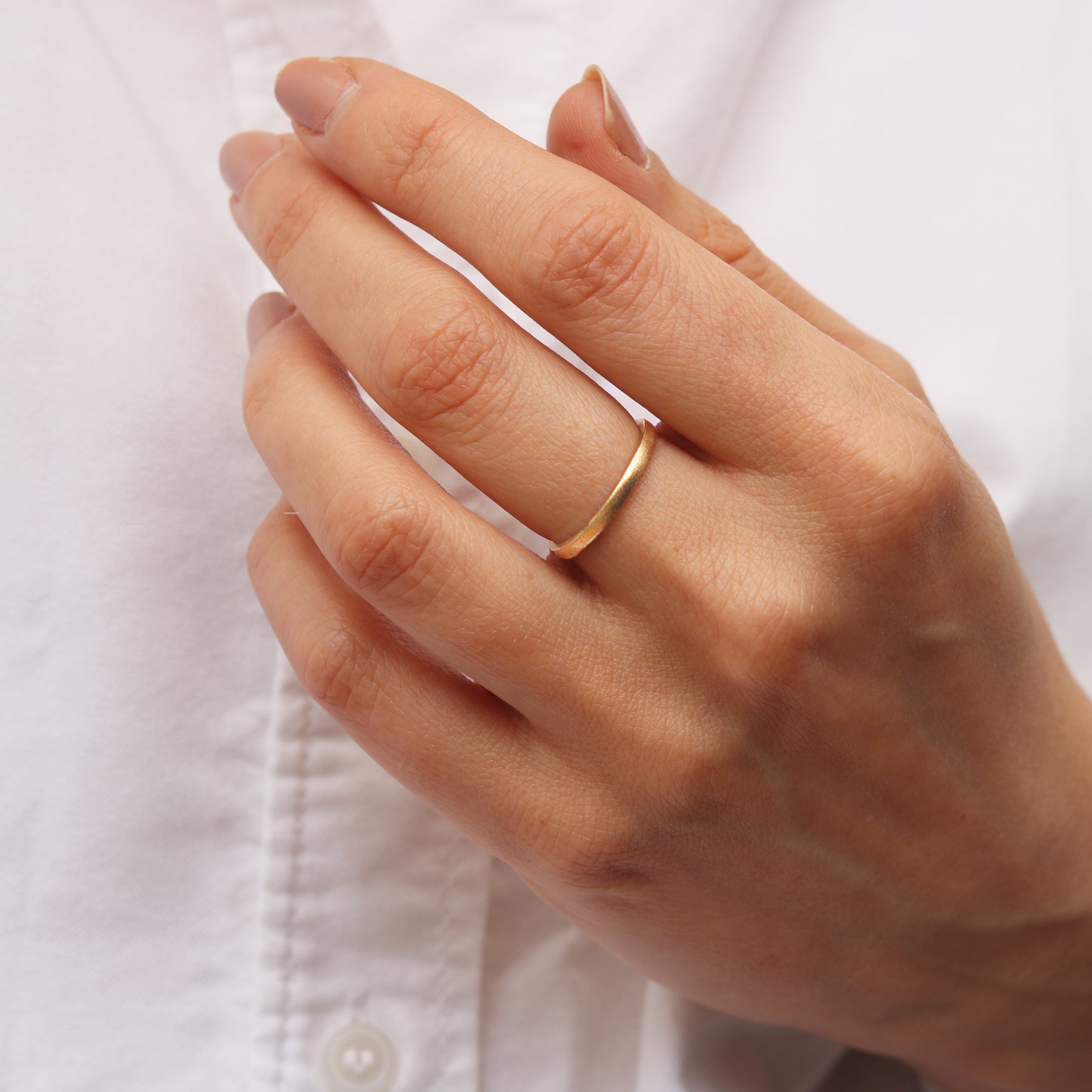 18ct Fairtrade Yellow Gold Narrow Plain Ring