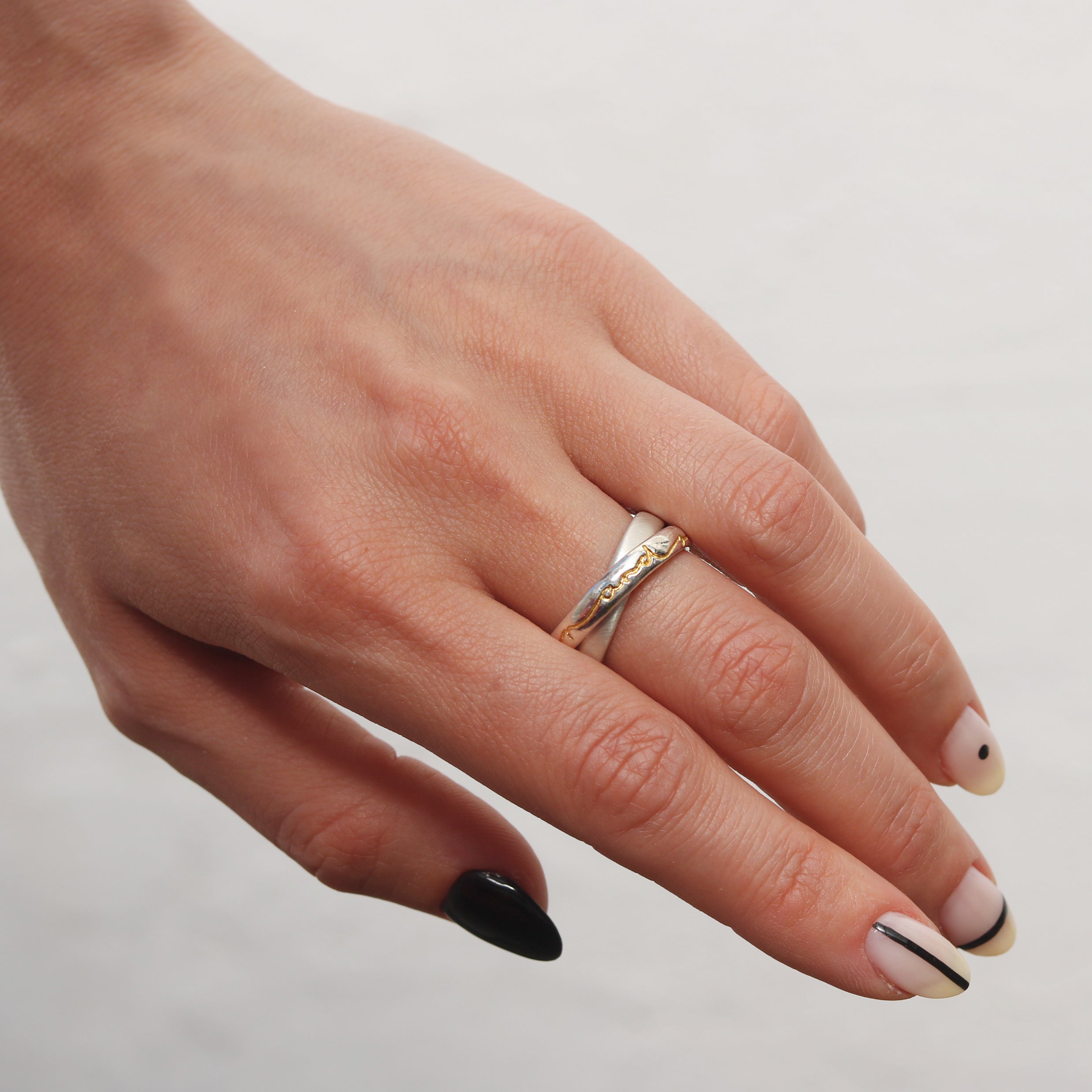 Intertwined Silver 'on and on' Ring