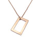 Bespoke - Rose Gold Rectangle Pendant
