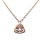 Bespoke - Trillion Cut Morganite and Rose Gold Pendant