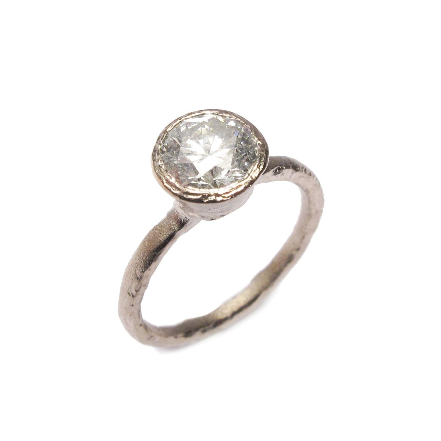Bespoke - 18ct White Gold and Brilliant Cut Diamond Ring