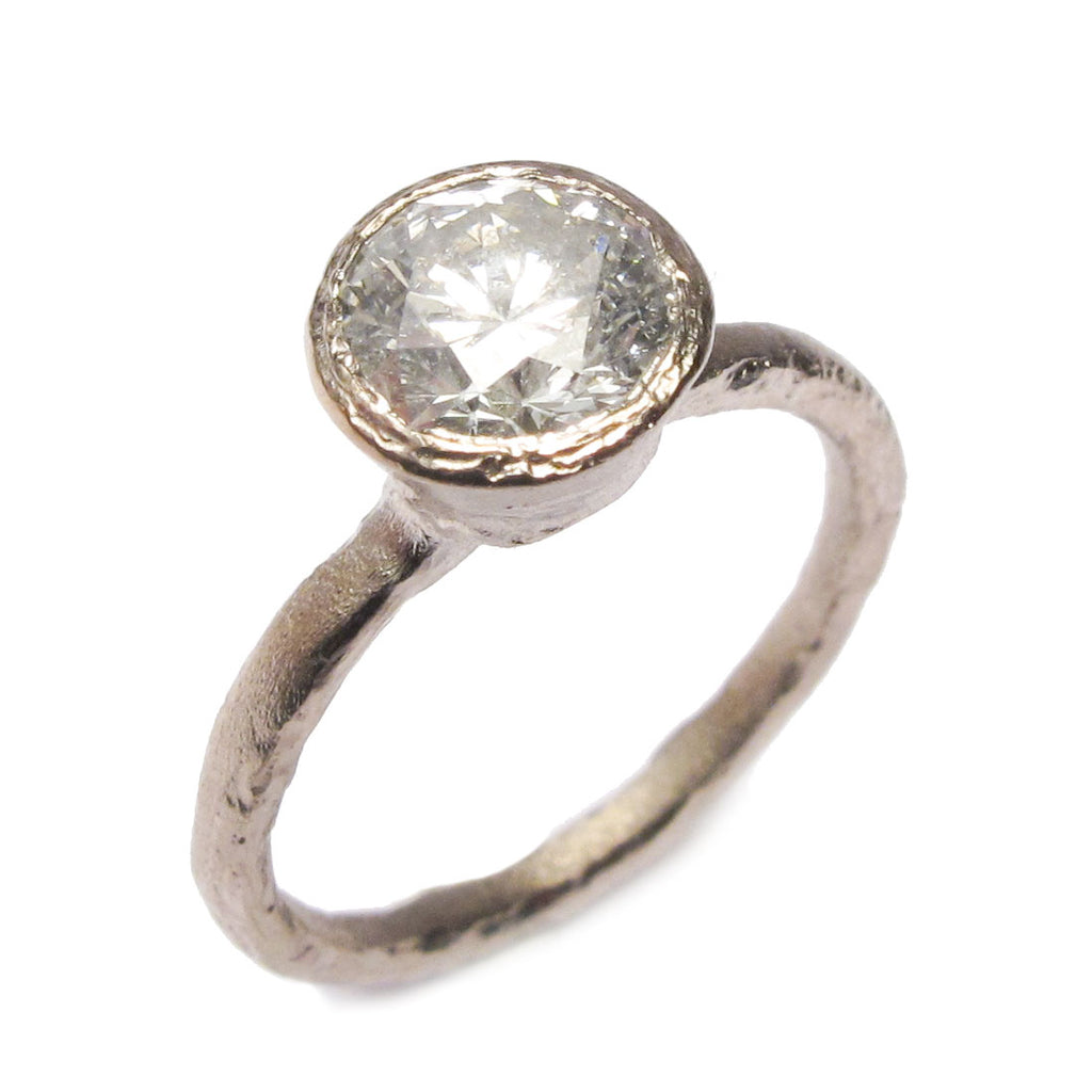 Bespoke - 18ct White Gold and Brilliant Cut Diamond Ring