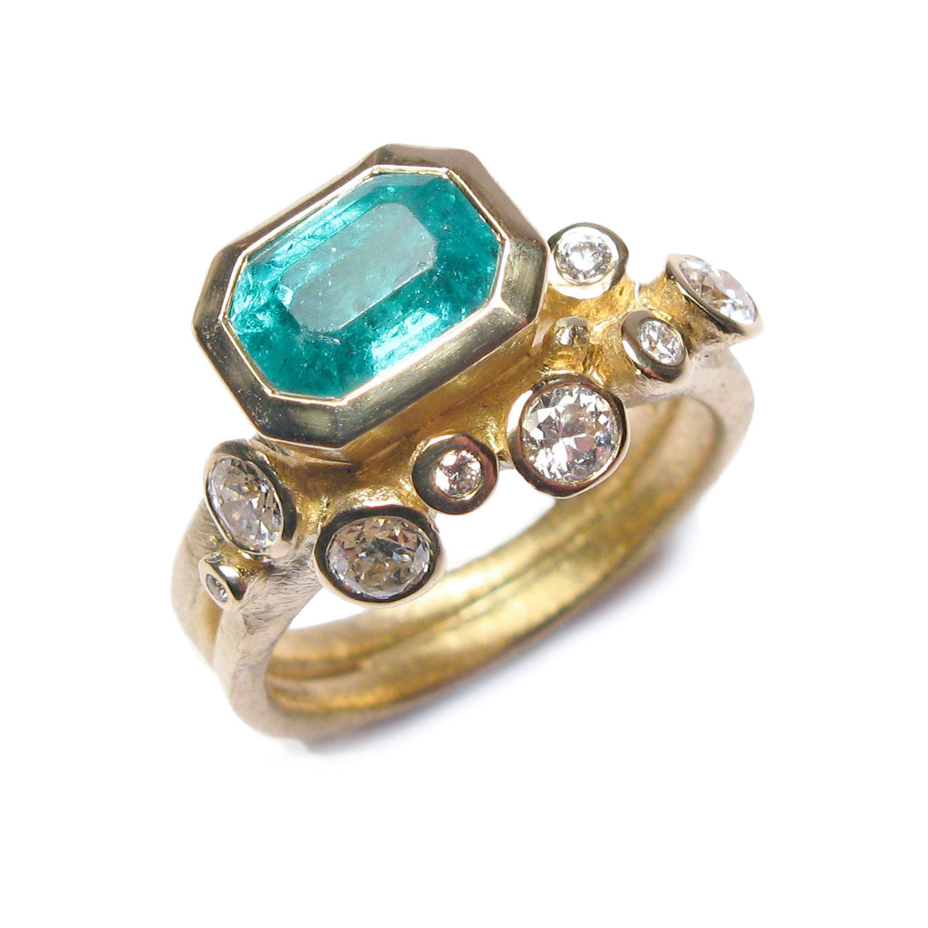 Bespoke - Heirloom Emerald and Diamond Ring