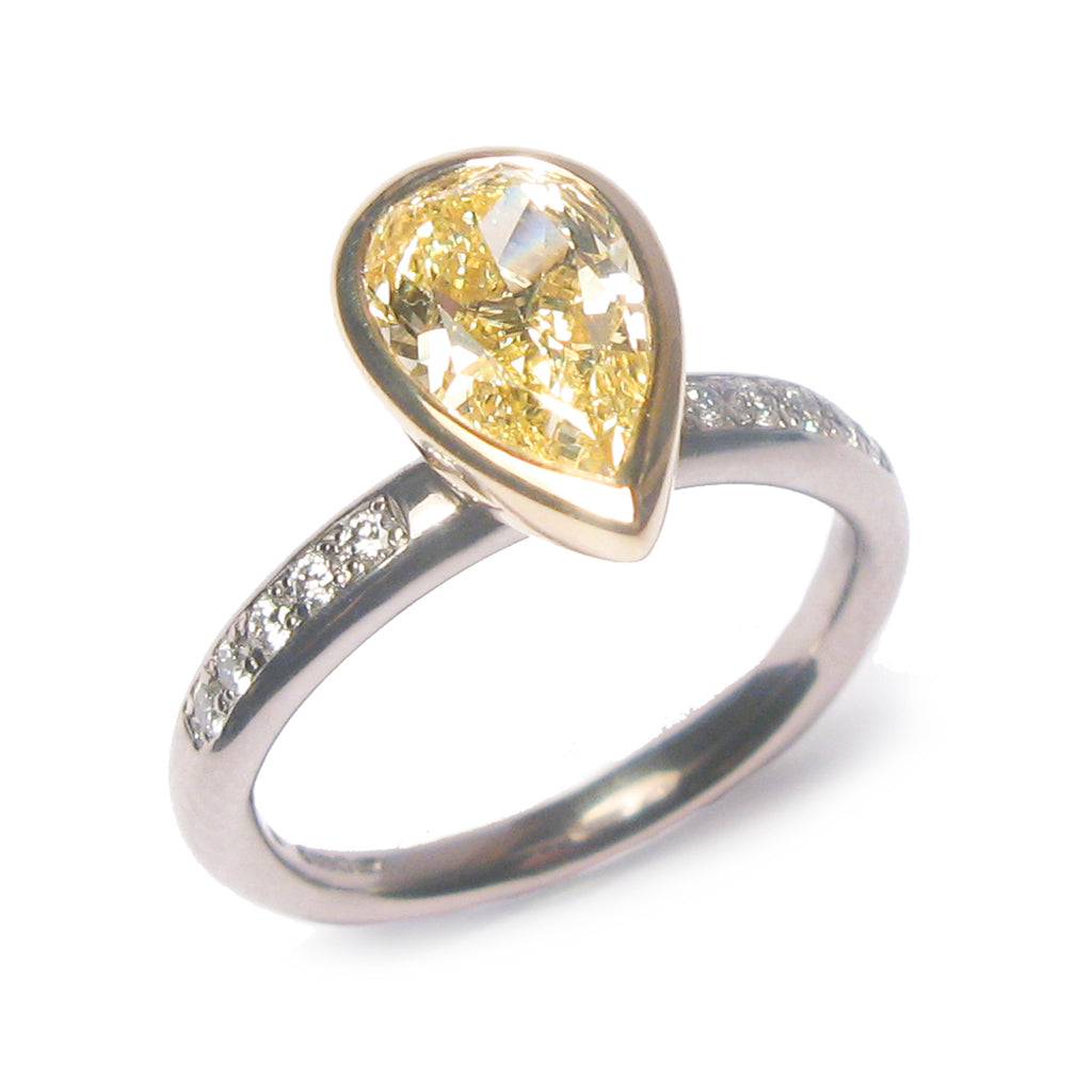 Bespoke - Fancy Yellow Diamond and Gold Ring