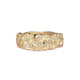Bespoke - 18ct yellow gold textured gold and Diamond 'Molten' bespoke ring.