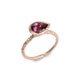 Bespoke pink tourmaline in 9ct rose gold
