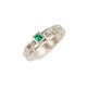 Bespoke - 9ct White Gold Ring with Emeralds