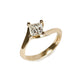 Bespoke princess cut diamond in 18ct yellow gold