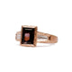 Bespoke - 18ct rose gold with purple spinel and baguette diamonds
