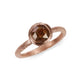 Bespoke - 9ct Rose Gold with Deep Burgundy Rose-Cut Diamond