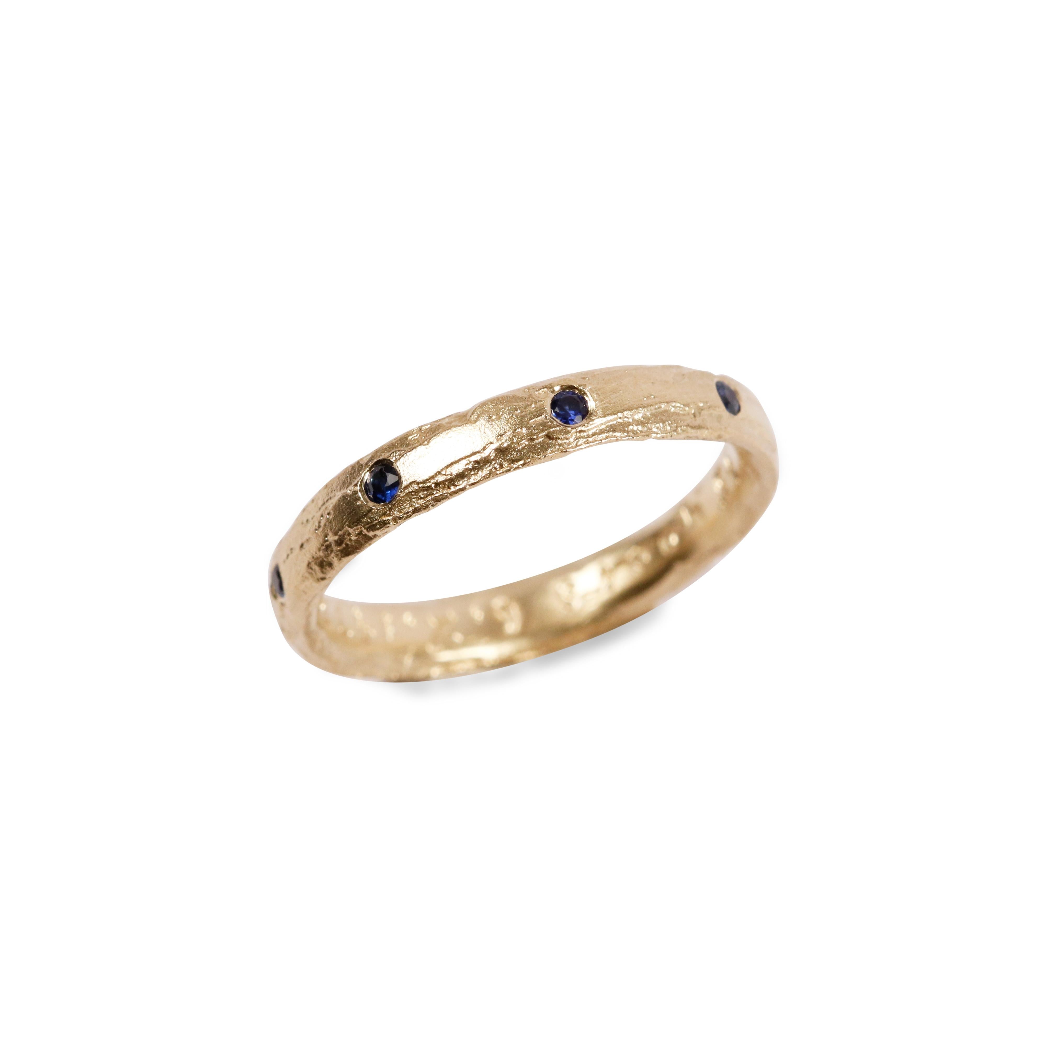 Bespoke - 18ct yellow Gold set with Blue Sapphires