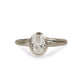 White Gold Engagement Ring with Oval Lab Grown Diamond