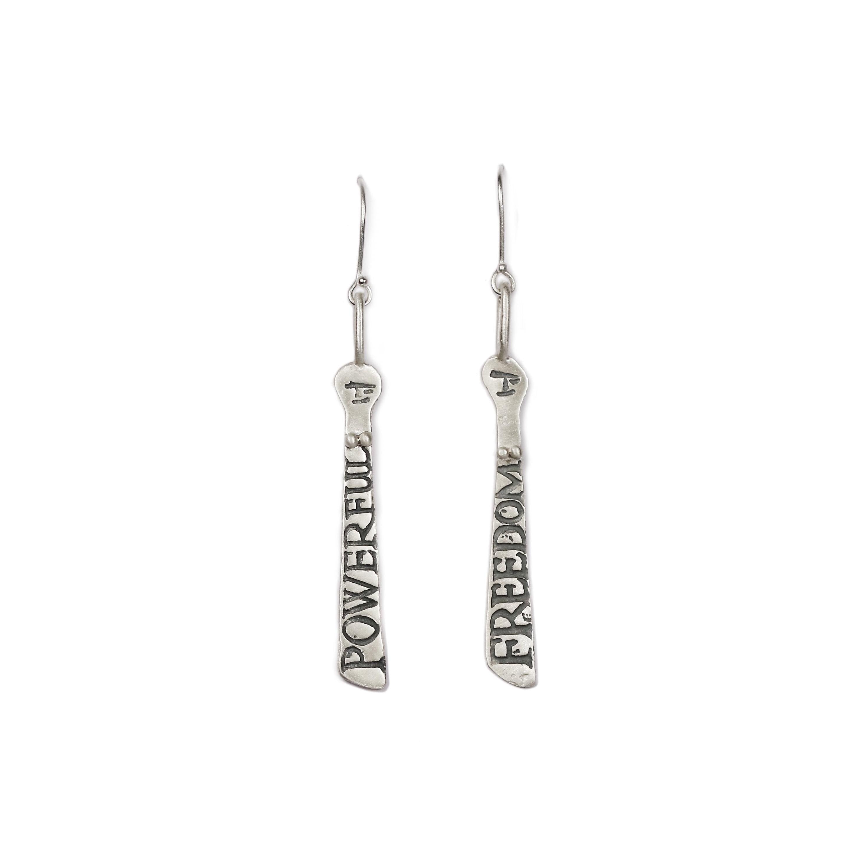 Sibyl Earrings with Black Etch