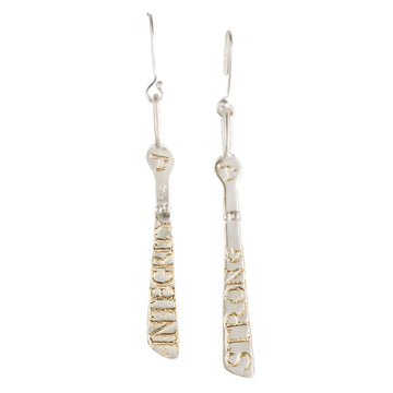 Sibyl Earrings with Gold Etch