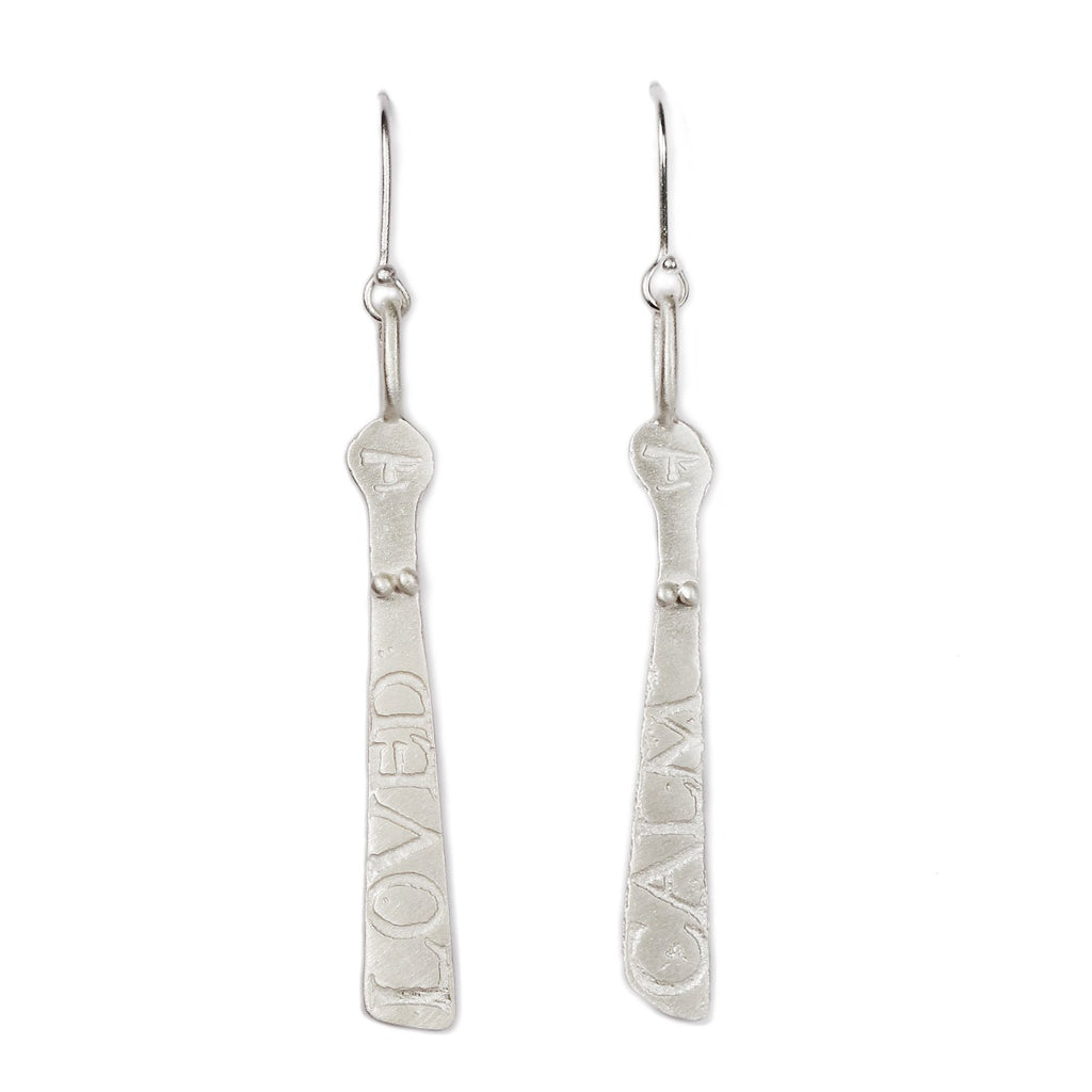 Sibyl Earrings with Silver Etch