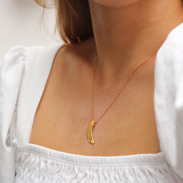 Becca Macdonald Gold Plated Silver Brushstroke Necklace