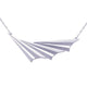 Alice Barnes Pleated Wave Necklace Silver