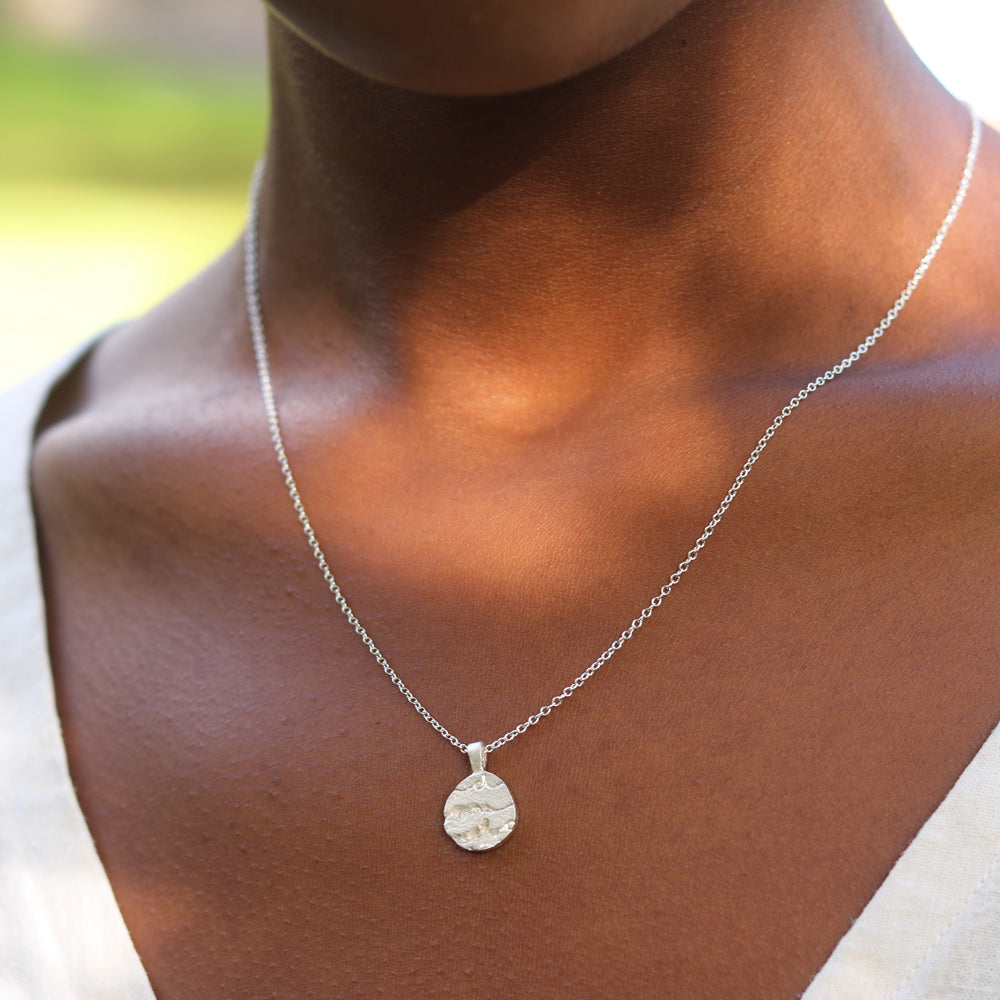 Large Silver Lacy And On Pendant