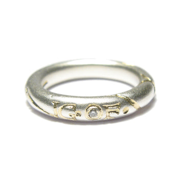 Diana Porter etched feeling of we silver gold ring