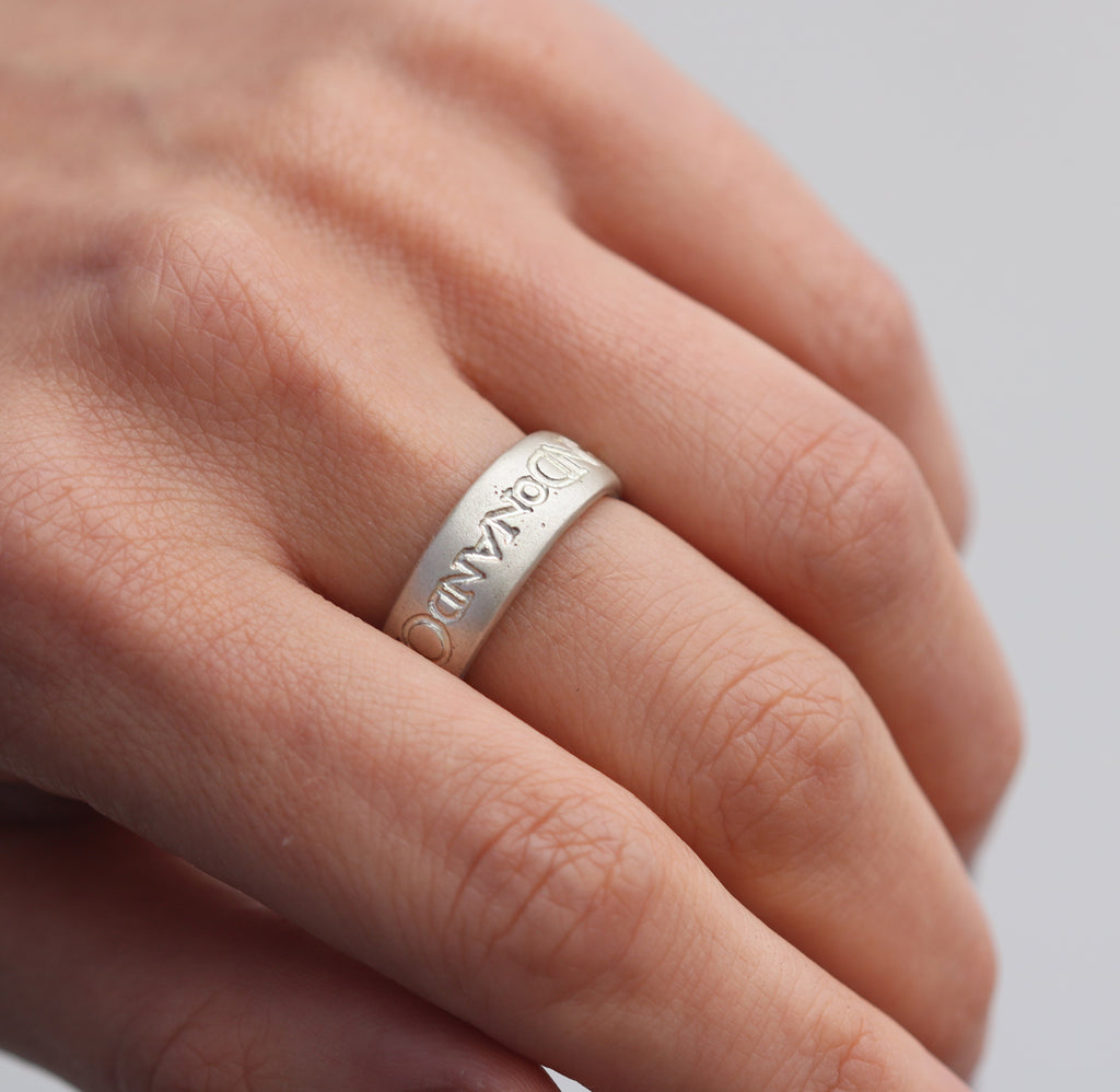 Silver Undulating 'ON AND ON' Ring