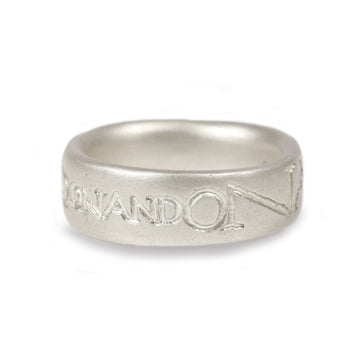 Silver Undulating 'ON AND ON' Ring