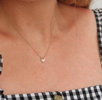 Artemer Art Deco Diamond Necklace with Baguette Cut Diamonds