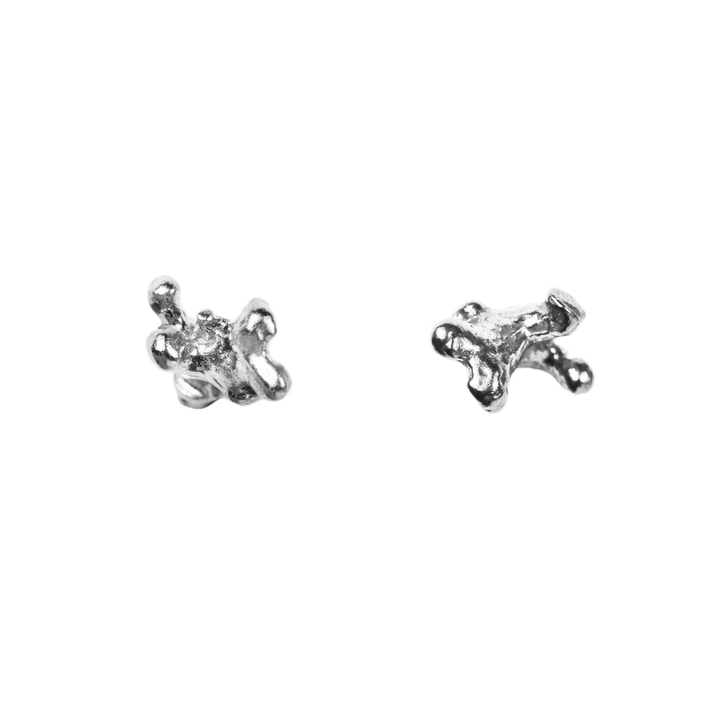 Aurum Mini Drofn Silver Stud Earrings