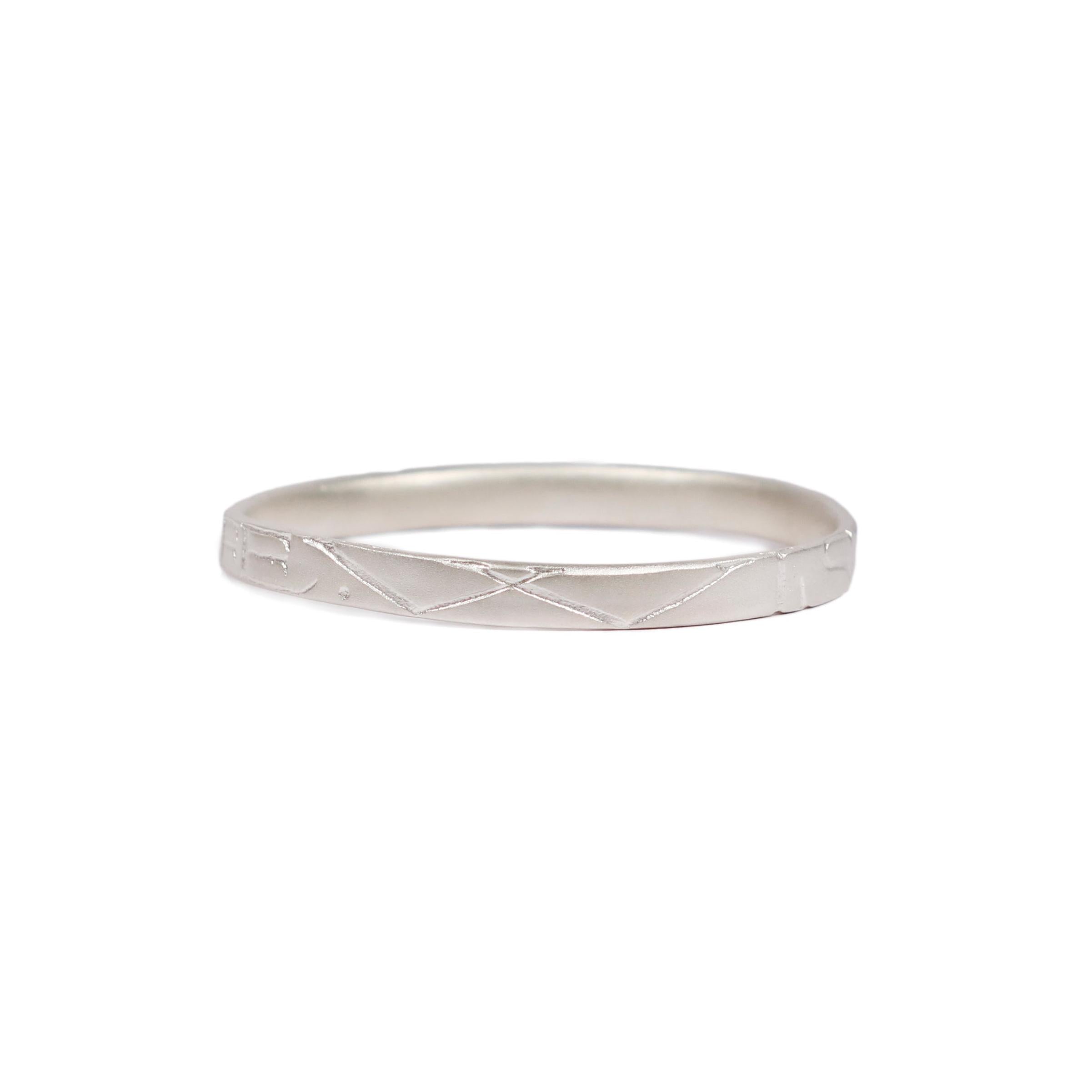 Wide Silver 'WISDOM OF LIFE' Bangle