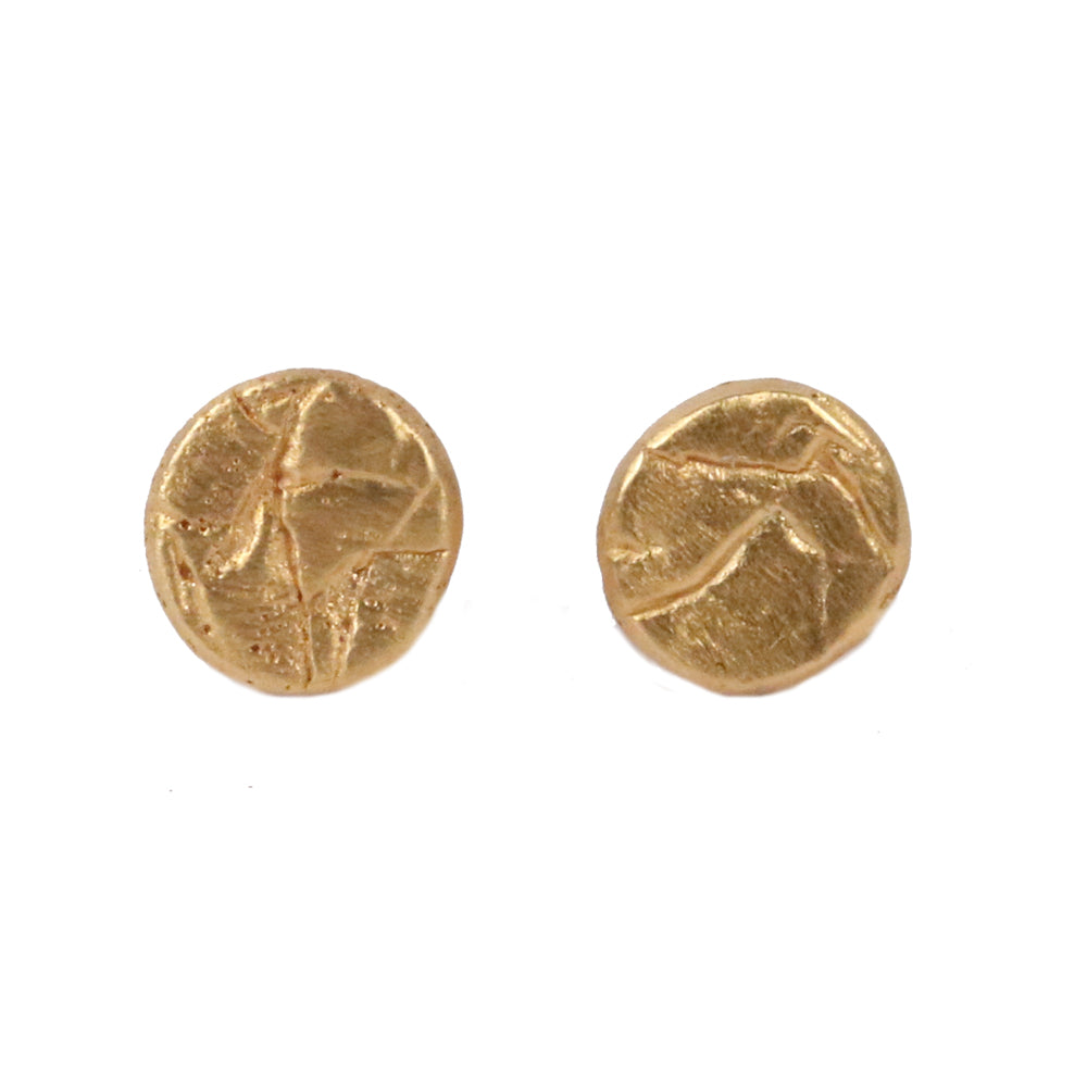 Becca Macdonald Gold Textured Ear Studs