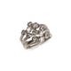 Bespoke- 18ct white gold ring with eleven diamonds