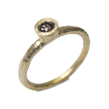 Diana Porter Jewellery unique brown diamond yellow gold engagement ring
