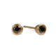 9ct Fairtrade Yellow Gold Ear Studs with Black Diamonds
