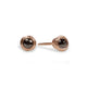 9ct Fairtrade Rose Gold Ear Studs with Black Diamonds