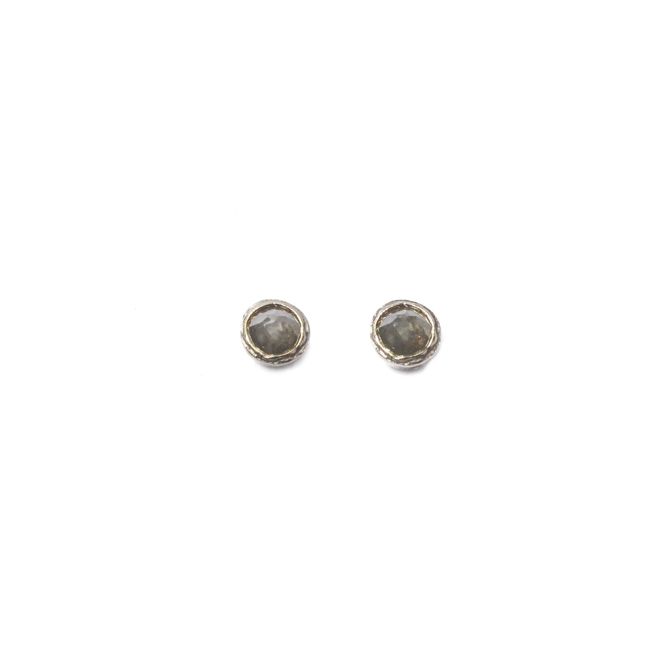 Diana Porter Jewellery modern rose cut diamond white gold studs
